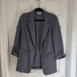Skies Are Blue Black and White Patterned Blazer
